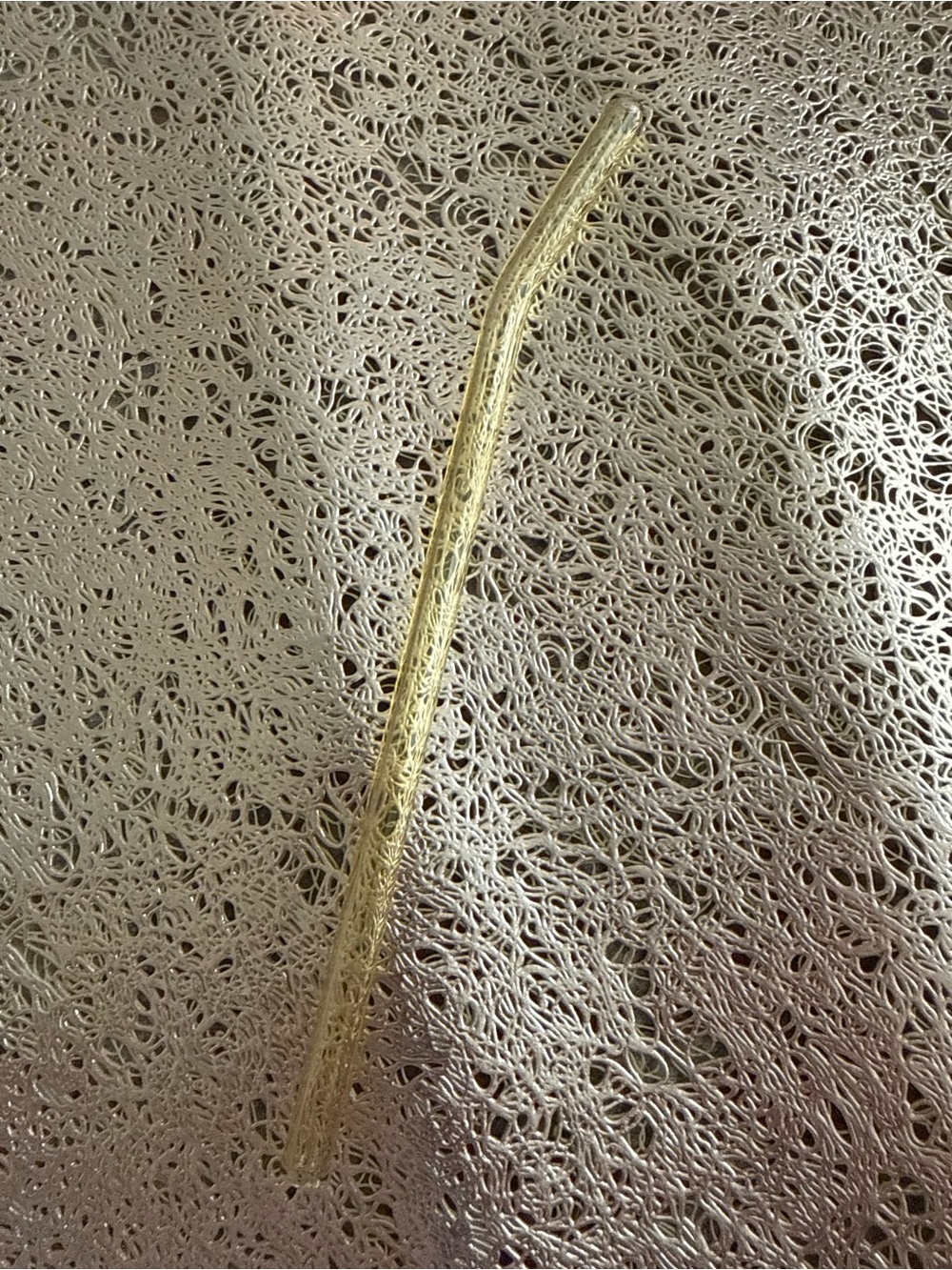 Glass reuseable straw colored